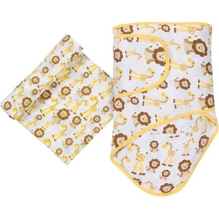 MIRACLEWARE MiracleWare 4940 Giraffes & Lions Blanket & Muslin Swaddle Set 4940